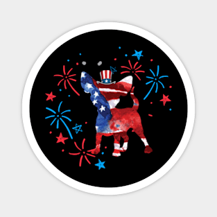 Chihuahua Uncle Sam Hat 4Th Of July Magnet